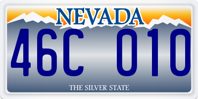 NV license plate 46C010