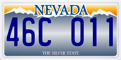NV license plate 46C011