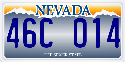 NV license plate 46C014