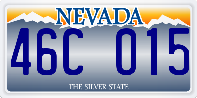 NV license plate 46C015