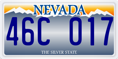 NV license plate 46C017