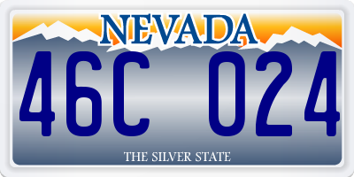 NV license plate 46C024