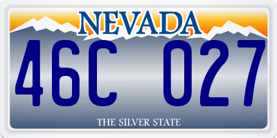 NV license plate 46C027
