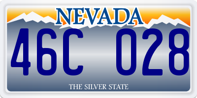 NV license plate 46C028