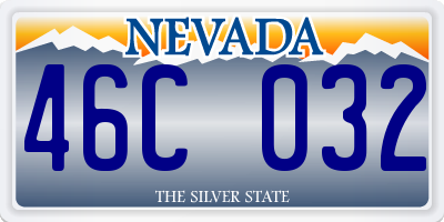 NV license plate 46C032