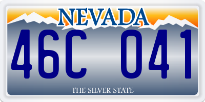 NV license plate 46C041
