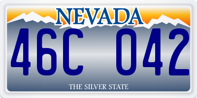 NV license plate 46C042