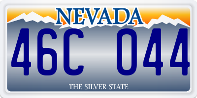 NV license plate 46C044