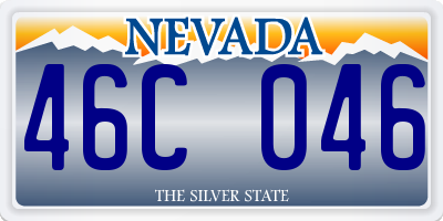 NV license plate 46C046