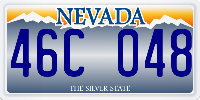 NV license plate 46C048