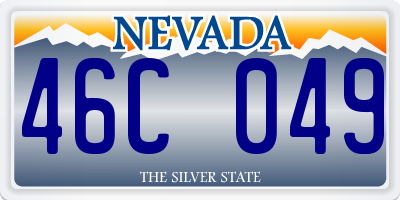 NV license plate 46C049