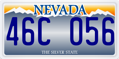 NV license plate 46C056