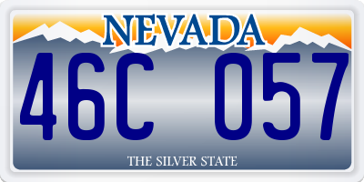 NV license plate 46C057