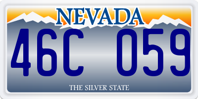 NV license plate 46C059