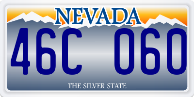 NV license plate 46C060