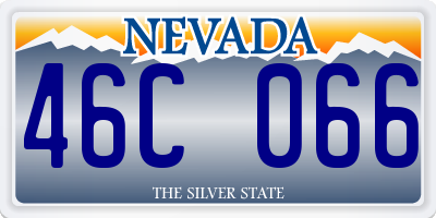 NV license plate 46C066