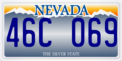 NV license plate 46C069