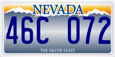 NV license plate 46C072