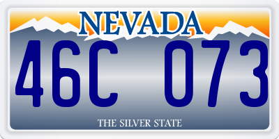 NV license plate 46C073
