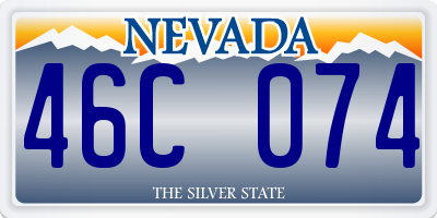 NV license plate 46C074