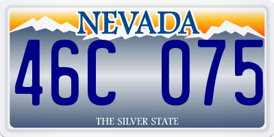 NV license plate 46C075