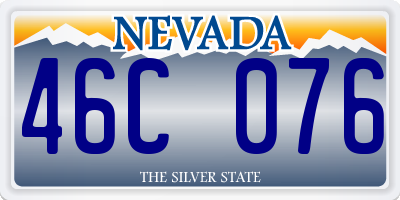 NV license plate 46C076