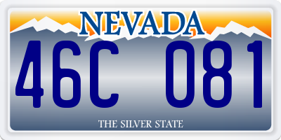 NV license plate 46C081