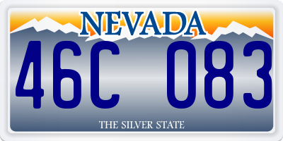 NV license plate 46C083