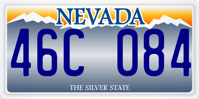 NV license plate 46C084