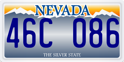 NV license plate 46C086