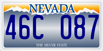 NV license plate 46C087