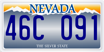 NV license plate 46C091