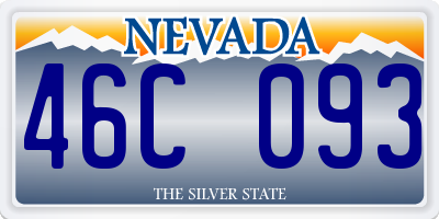 NV license plate 46C093