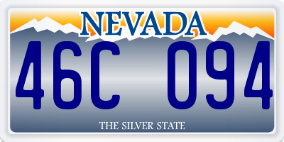 NV license plate 46C094