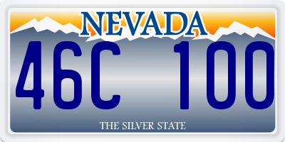 NV license plate 46C100