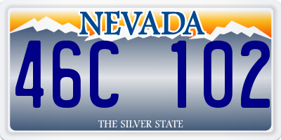 NV license plate 46C102