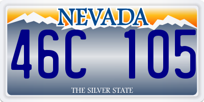 NV license plate 46C105