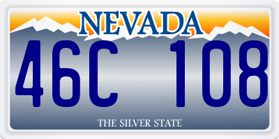 NV license plate 46C108