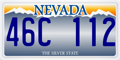 NV license plate 46C112