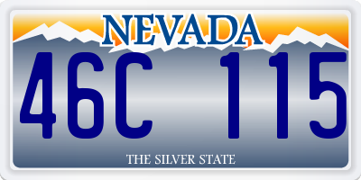 NV license plate 46C115