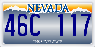 NV license plate 46C117