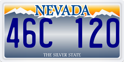 NV license plate 46C120