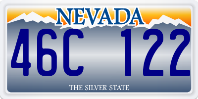 NV license plate 46C122