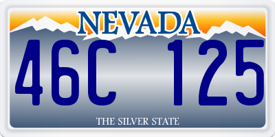 NV license plate 46C125