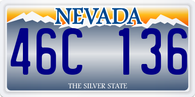 NV license plate 46C136