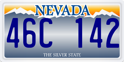 NV license plate 46C142