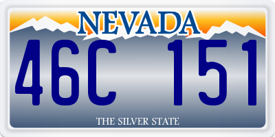 NV license plate 46C151