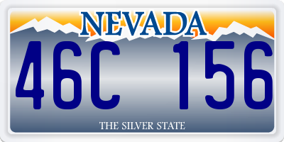NV license plate 46C156
