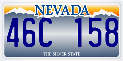 NV license plate 46C158