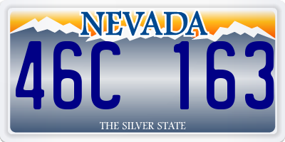 NV license plate 46C163